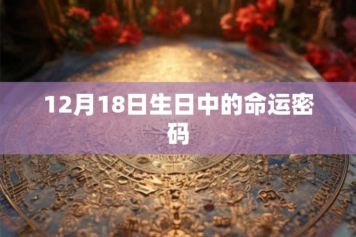 12月18日生日中的命运密码