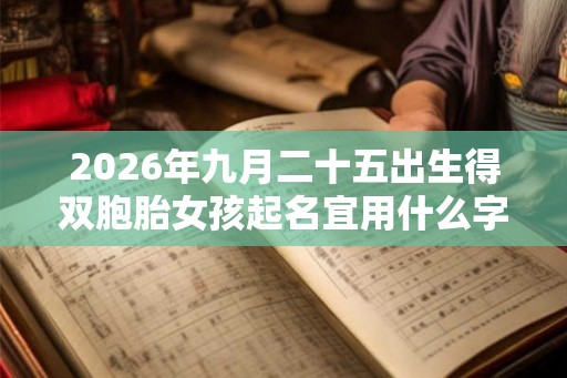 2026年九月二十五出生得双胞胎女孩起名宜用什么字，五行属什么