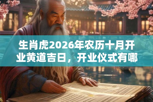 生肖虎2026年农历十月开业黄道吉日,开业仪式有哪些讲究? 生肖虎2026年农历十月开业黄道吉日,开业仪式有哪些讲究?