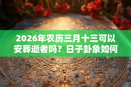 2026年农历三月十三可以安葬逝者吗?日子卦象如何? 2026年农历三月十三可以安葬逝者吗?日子卦象如何?