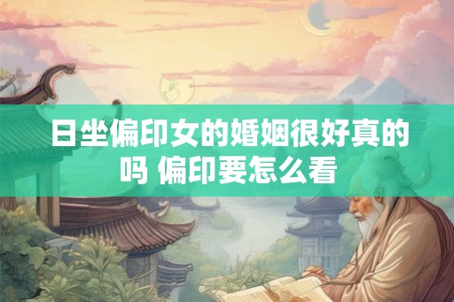 日坐偏印女的婚姻很好真的吗 偏印要怎么看