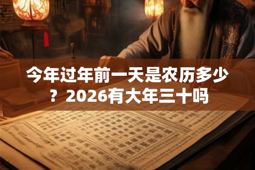 今年过年前一天是农历多少？2026有大年三十吗