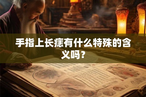 手指上长痣有什么特殊的含义吗? 手指上长痣有什么特殊的含义吗?