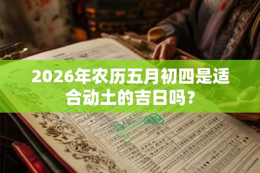 2026年农历五月初四是适合动土的吉日吗？