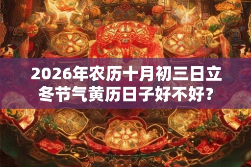2026年农历十月初三日立冬节气黄历日子好不好？
