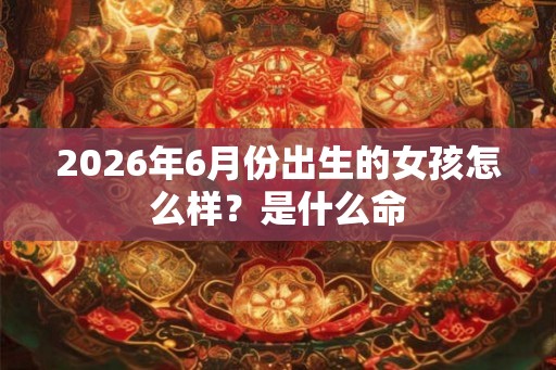 2026年6月份出生的女孩怎么样？是什么命