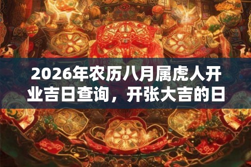 2026年农历八月属虎人开业吉日查询，开张大吉的日子