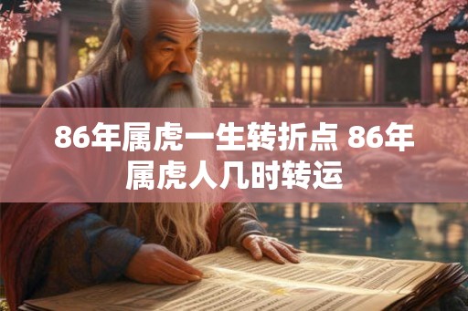 86年属虎一生转折点 86年属虎人几时转运