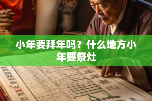 小年要拜年吗？什么地方小年要祭灶