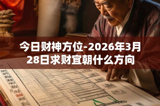 今日财神方位-2026年3月28日求财宜朝什么方向