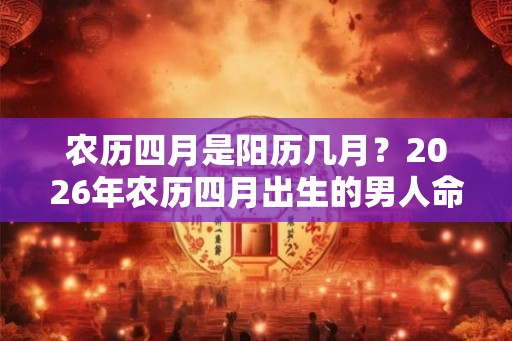 农历四月是阳历几月？2026年农历四月出生的男人命运