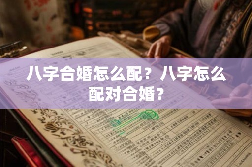 八字合婚怎么配？八字怎么配对合婚？