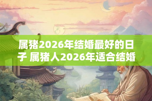 属猪2026年结婚最好的日子 属猪人2026年适合结婚吗