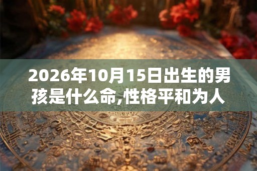 2026年10月15日出生的男孩是什么命,性格平和为人勤俭