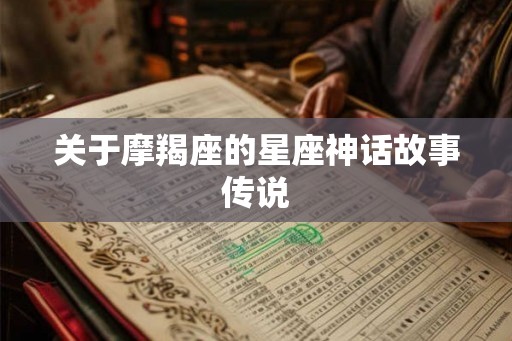 关于摩羯座的星座神话故事传说 关于摩羯座的星座神话故事传说