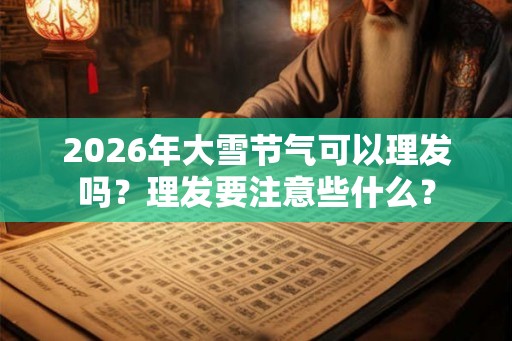 2026年大雪节气可以理发吗?理发要注意些什么? 2026年大雪节气可以理发吗?理发要注意些什么?