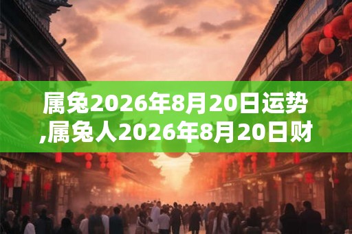 属兔2026年8月20日运势,属兔人2026年8月20日财运,生肖兔2026年8月20日运势