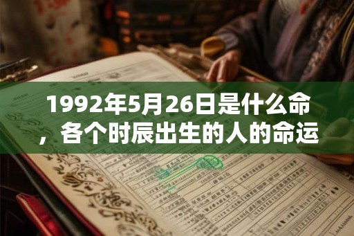1992年5月26日是什么命，各个时辰出生的人的命运