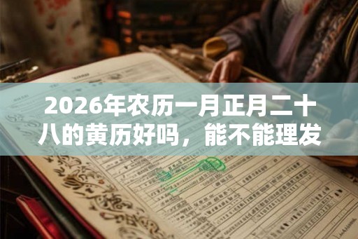 2026年农历一月正月二十八的黄历好吗，能不能理发？
