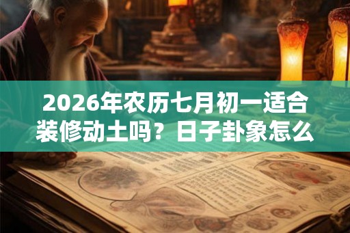 2026年农历七月初一适合装修动土吗？日子卦象怎么样？
