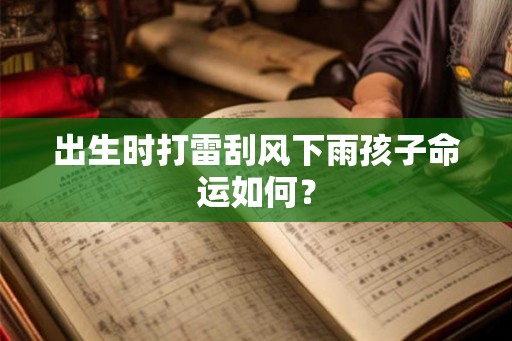 出生时打雷刮风下雨孩子命运如何？