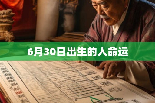 6月30日出生的人命运 6月30日出生的人命运