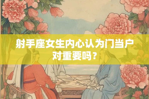 射手座女生内心认为门当户对重要吗? 射手座女生内心认为门当户对重要吗?