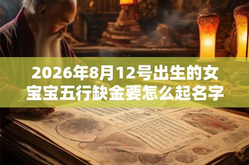 2026年8月12号出生的女宝宝五行缺金要怎么起名字