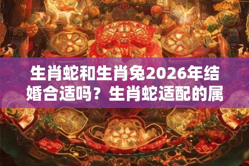 生肖蛇和生肖兔2026年结婚合适吗？生肖蛇适配的属相是什么？