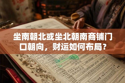 坐南朝北或坐北朝南商铺门口朝向，财运如何布局？