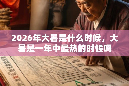 2026年大暑是什么时候,大暑是一年中最热的时候吗 2026年大暑是什么时候,大暑是一年中最热的时候吗