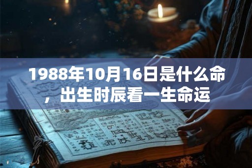 1988年10月16日是什么命,出生时辰看一生命运 1988年10月16日是什么命,出生时辰看一生命运
