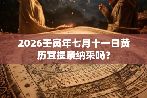 2026壬寅年七月十一日黄历宜提亲纳采吗？