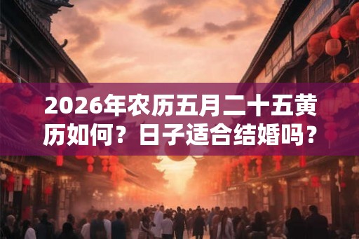 2026年农历五月二十五黄历如何？日子适合结婚吗？