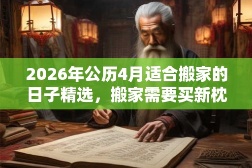 2026年公历4月适合搬家的日子精选，搬家需要买新枕头吗？