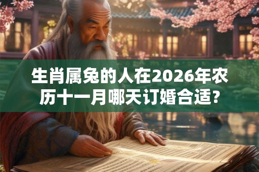 生肖属兔的人在2026年农历十一月哪天订婚合适？