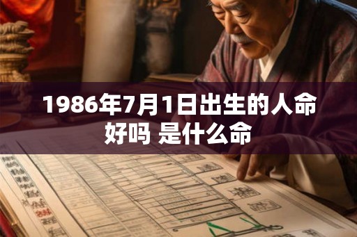 1986年7月1日出生的人命好吗 是什么命