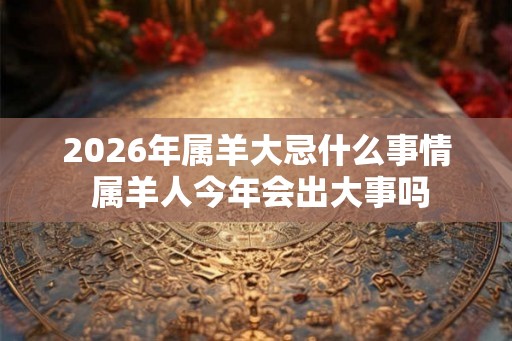 2026年属羊大忌什么事情 属羊人今年会出大事吗