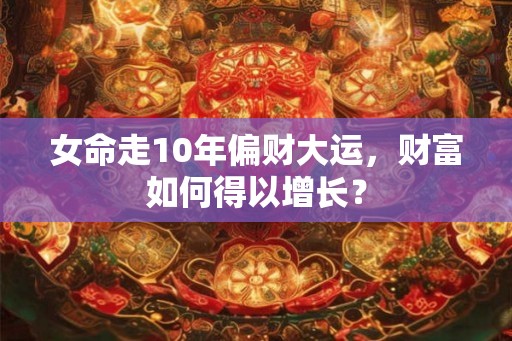 女命走10年偏财大运,财富如何得以增长? 女命走10年偏财大运,财富如何得以增长?