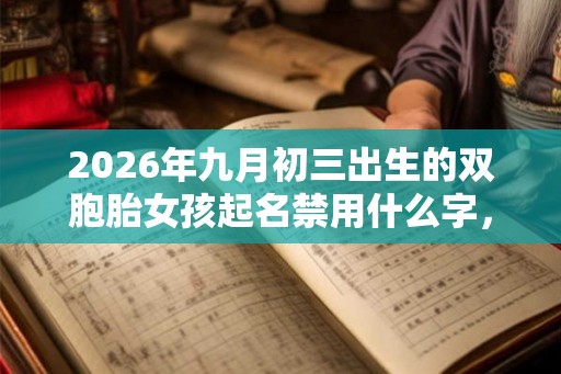 2026年九月初三出生的双胞胎女孩起名禁用什么字，五行属什么