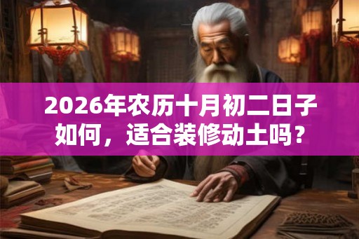 2026年农历十月初二日子如何，适合装修动土吗？