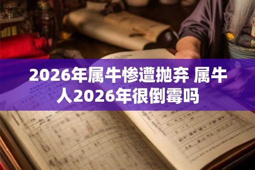2026年属牛惨遭抛弃 属牛人2026年很倒霉吗 2026年属牛惨遭抛弃 属牛人2026年很倒霉吗