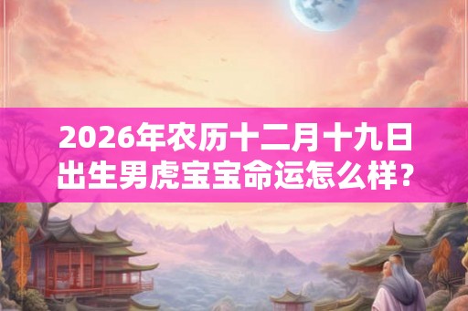 2026年农历十二月十九日出生男虎宝宝命运怎么样？好不好？