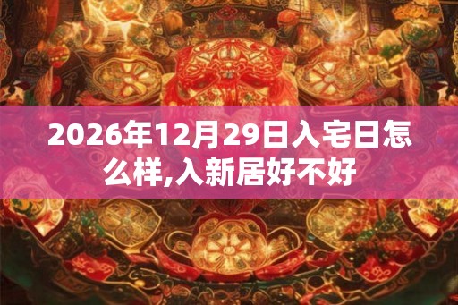 2026年12月29日入宅日怎么样,入新居好不好 2026年12月29日入宅日怎么样,入新居好不好