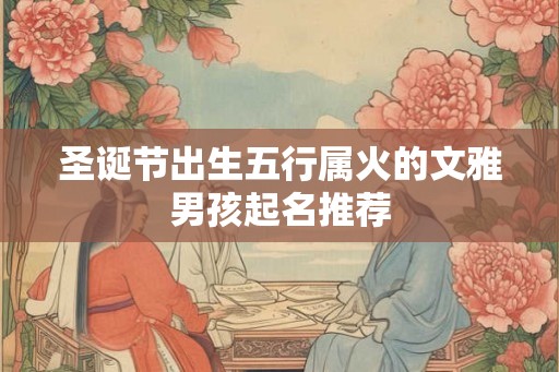 圣诞节出生五行属火的文雅男孩起名推荐