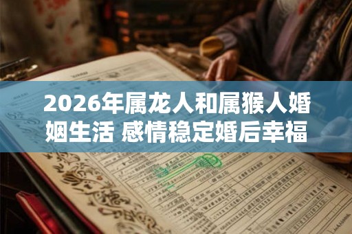 2026年属龙人和属猴人婚姻生活 感情稳定婚后幸福