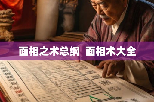 面相之术总纲  面相术大全