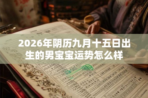 2026年阴历九月十五日出生的男宝宝运势怎么样