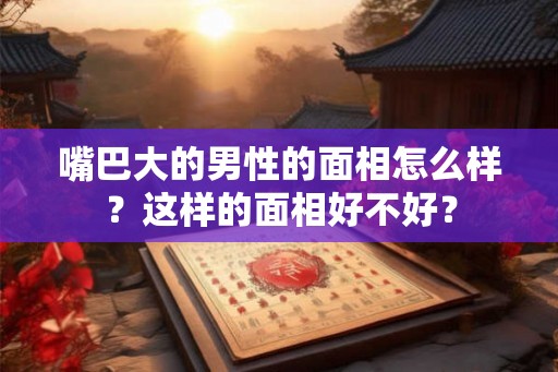 嘴巴大的男性的面相怎么样？这样的面相好不好？