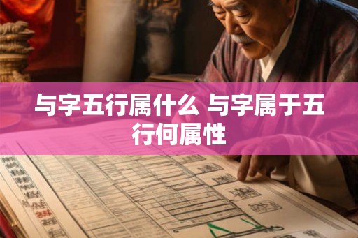 与字五行属什么 与字属于五行何属性